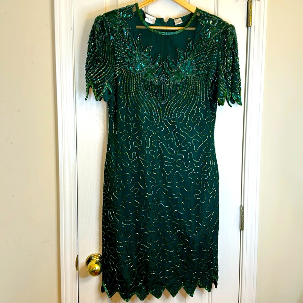 Vintage Sequin Party Dress! Size Medium.